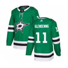 Men's Dallas Stars #11 Luke Glendening Green Stitched Jersey