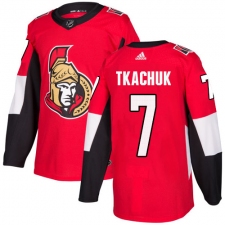 Men's Adidas Ottawa Senators #7 Brady Tkachuk Premier Red Home NHL Jersey
