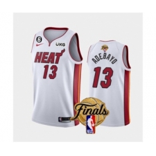 Men's Miami Heat #13 Bam Adebayo White 2023 Finals Association Edition With NO.6 Stitched Basketball Jersey
