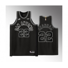 Men' San Antonio Spurs #22 Malaki Branham Black Stitched Jersey