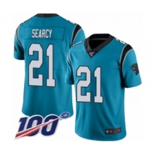 Men's Carolina Panthers #21 Da'Norris Searcy Limited Blue Rush Vapor Untouchable 100th Season Football Jersey