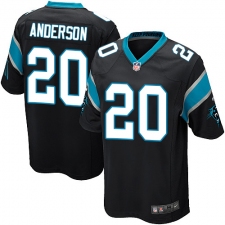 Men's Nike Carolina Panthers #20 C.J. Anderson Game Black Team Color NFL Jersey
