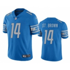 Men's Detroit Lions #14 Amon Ra St Brown Blue Vapor Untouchable Limited Stitched Jersey