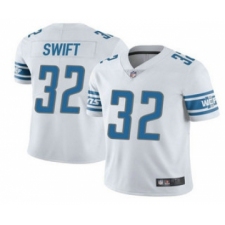 Men's Detroit Lions #32 DAndre Swift White Vapor Untouchable Limited Stitched NFL Jersey