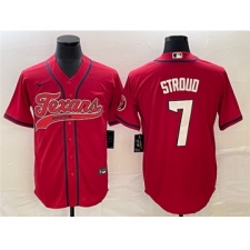 Men's Houston Texans #7 C.J. Stroud Red Cool Base Stitched Baseball Jersey