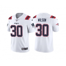Men's New England Patriots #30 Mack Wilson White Vapor Untouchable Limited Stitched Jersey
