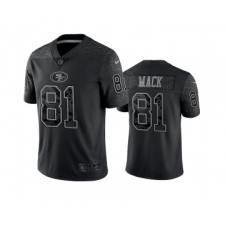 Men's San Francisco 49ers #81 Austin Mack Black Reflective Limited Stitched Football Jersey