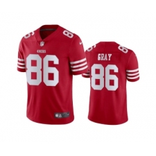 Men's San Francisco 49ers #86 Danny Gray Red Stitched Football Jersey