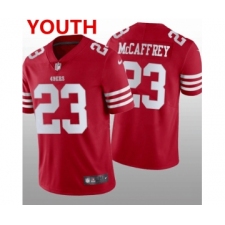 Youth San Francisco 49ers #23 Christian McCaffrey Red 2022 Vapor Untouchable Stitched Jersey