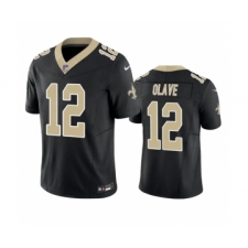 Men's New Orleans Saints #12 Chris Olave Black 2023 F.U.S.E. Vapor Untouchable Limited Stitched Jersey