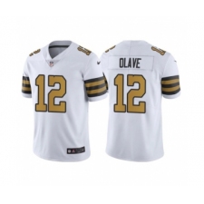 Men's New Orleans Saints #12 Chris Olave White Limited Stitched Jersey