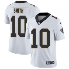 Men's Nike New Orleans Saints #10 Tre'Quan Smith White Vapor Untouchable Limited Player NFL Jersey