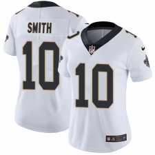 Women's Nike New Orleans Saints #10 Tre'Quan Smith White Vapor Untouchable Limited Player NFL Jersey