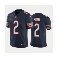 Men's Chicago Bears #2 D.J. Moore Navy Vapor Untouchable Stitched Football Jersey