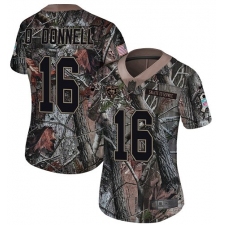 Women's Nike Chicago Bears #16 Pat O'Donnell Limited Camo Rush Realtree NFL Jersey