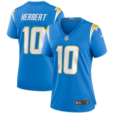 Women's Los Angeles Chargers #10 Justin Herbert Nike Powder Blue 2020 NFL Draft First Round Pick Game Jersey.webp