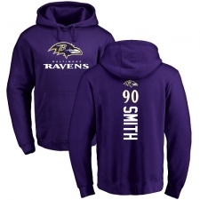 NFL Nike Baltimore Ravens #90 Za'Darius Smith Purple Backer Pullover Hoodie