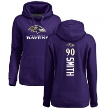 NFL Women's Nike Baltimore Ravens #90 Za'Darius Smith Purple Backer Pullover Hoodie