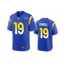 Men's Los Angeles Rams #19 Brandon Powell Royal Stitched Football Game Jersey