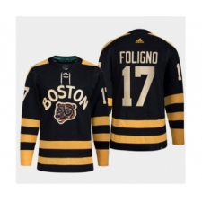 Men's Boston Bruins #17 Nick Foligno Black Classic Primegreen Stitched Jersey