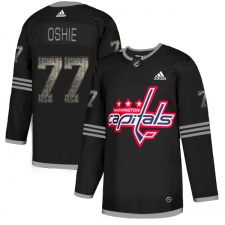 Men's Adidas Washington Capitals #77 T J  Oshie Black Authentic Classic Stitched NHL Jersey