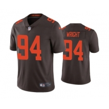 Men's Cleveland Browns #94 Alex Wright Brown Vapor Untouchable Limited Stitched Jersey