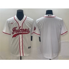 Men's Atlanta Falcons Blank White Cool Base Stitched Baseball Jersey