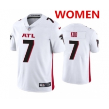 Women's Atlanta Falcons #7 Younghoe Koo New White Vapor Untouchable Limited Stitched NFL Jersey