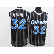 Men's Orlando Magic #32 Shaquille O'Neal Black Mitchell & Ness Black Retired Player Jersey