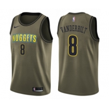 Men's Nike Denver Nuggets #8 Jarred Vanderbilt Swingman Green Salute to Service NBA Jersey