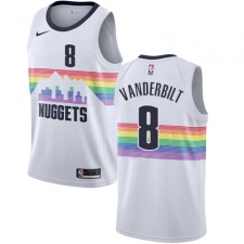 Men's Nike Denver Nuggets #8 Jarred Vanderbilt Swingman White NBA Jersey - City Edition