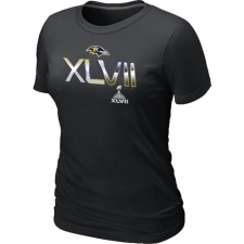 Baltimore Ravens Women's 2012 Super Bowl XLVII On Our Way NFL T-Shirt - Black