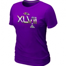 Baltimore Ravens Women's 2012 Super Bowl XLVII On Our Way NFL T-Shirt - Purple