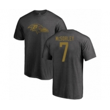 Football Baltimore Ravens #7 Trace McSorley Ash One Color T-Shirt