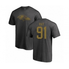 Football Baltimore Ravens #91 Shane Ray Ash One Color T-Shirt