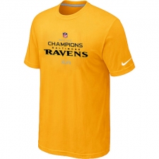 Nike Baltimore Ravens 2012 AFC Conference Champions Trophy Collection NFL T-Shirt - Yellow