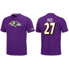 Nike Baltimore Ravens #27 Ray Rice Name & Number NFL T-Shirt - Purple