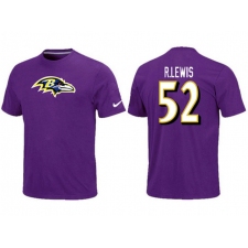 Nike Baltimore Ravens #52 Ray Lewis Name & Number NFL T-Shirt - Purple