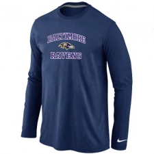 Nike Baltimore Ravens Heart & Soul Long Sleeve NFL T-Shirt - Dark Blue