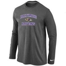 Nike Baltimore Ravens Heart & Soul Long Sleeve NFL T-Shirt - Dark Grey
