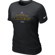 Nike Baltimore Ravens Women's 2012 AFC Conference Champions Trophy Collection NFL T-Shirt - Black