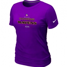 Nike Baltimore Ravens Women's 2012 AFC Conference Champions Trophy Collection NFL T-Shirt - Purple