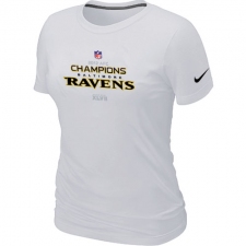 Nike Baltimore Ravens Women's 2012 AFC Conference Champions Trophy Collection NFL T-Shirt - White