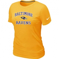 Nike Baltimore Ravens Women's Heart & Soul NFL T-Shirt - Yellow