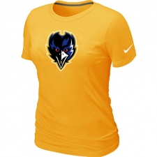 Nike Baltimore Ravens Women's Team Logo NFL T-Shirt - Yellow