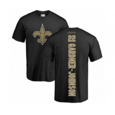 Football New Orleans Saints #22 Chauncey Gardner-Johnson Black Backer T-Shirt
