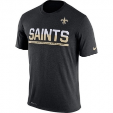 NFL Men's New Orleans Saints Nike Black Team Practice Legend Performance T-Shirt