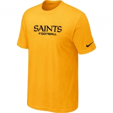 Nike New Orleans Saints Sideline Legend Authentic Font Dri-FIT NFL T-Shirt - Yellow