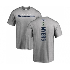 Football Seattle Seahawks #2 Jason Myers Ash Backer T-Shirt