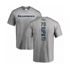 Football Seattle Seahawks #70 Mike Iupati Ash Backer T-Shirt
